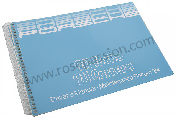 P81096 - Manual de utilización y técnico de su vehículo en inglés 911 3.2 / turbo 1984 para Porsche 911 G • 1984 • 3.2 • Targa • Caja manual de 5 velocidades