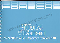 P81081 - Manual utilização e técnico do seu veículo em francês 911 3.2 / turbo 1984 para Porsche 
