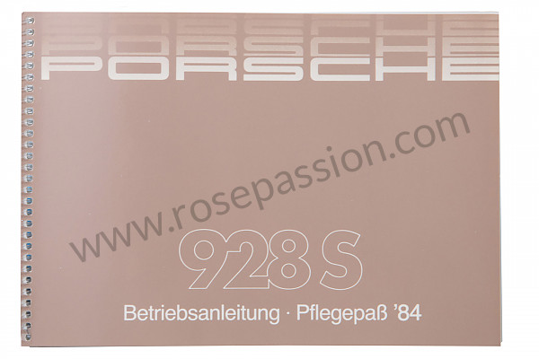 P81066 - User and technical manual for your vehicle in german 928 s 1984 for Porsche 