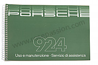 P86155 - Betriebsanleitung und technisches handbuch für ihr fahrzeug auf italienisch 924 1985 für Porsche 924 • 1985 • 924 2.0 • Coupe • 5-gang-handschaltgetriebe