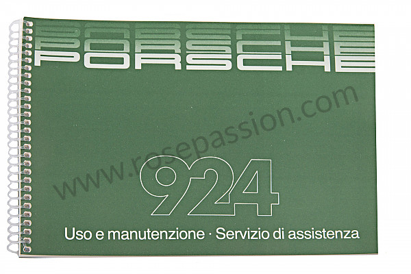 P86155 - Betriebsanleitung und technisches handbuch für ihr fahrzeug auf italienisch 924 1985 für Porsche 