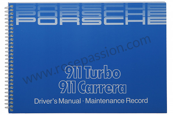 P86156 - Gebruiks- en technische handleiding van uw voertuig in het engels  voor Porsche 911 G • 1985 • 3.2 • Targa • Manuele bak 5 versnellingen