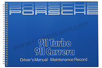 P86156 - User and technical manual for your vehicle in english  for Porsche 911 Turbo / 911T / GT2 / 965 • 1985 • 3.3 turbo • Coupe • Manual gearbox, 4 speed