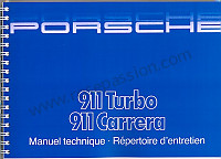 P81158 - User and technical manual for your vehicle in french 911 3.2 / turbo 1985 for Porsche 