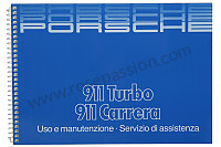 P81174 - Manuel utilisation et technique de votre véhicule en italien 911 3.2 / turbo 1985 pour Porsche 911 G • 1985 • 3.2 • Cabrio • Boite manuelle 5 vitesses