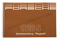 P85122 - Manuale d'uso e tecnico del veicolo in tedesco 928 s 1985 per Porsche 