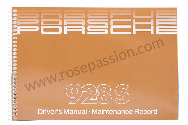 P81241 - User and technical manual for your vehicle in english 928 s 1985 for Porsche 