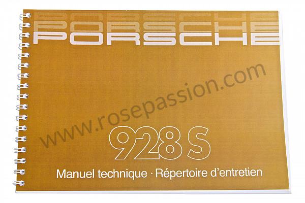 P86450 - Gebruiks- en technische handleiding van uw voertuig in het frans 928 s 1985 voor Porsche 