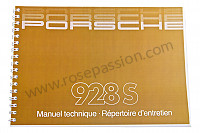 P86450 - User and technical manual for your vehicle in french 928 s 1985 for Porsche 