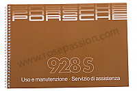P86157 - Betriebsanleitung und technisches handbuch für ihr fahrzeug auf italienisch 928 s 1985 für Porsche 