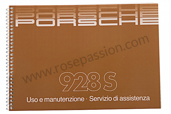 P86157 - User and technical manual for your vehicle in italian 928 s 1985 for Porsche 