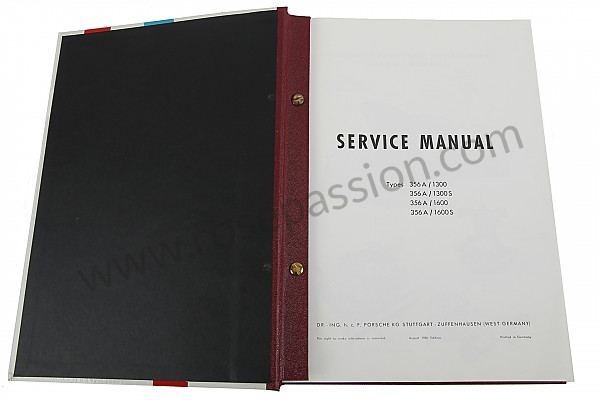 P81146 - Manual de taller de reparación en inglés 356 a para Porsche 356a • 1958 • 1600 (616 / 1 t2) • Coupe a t2 • Caja manual de 4 velocidades