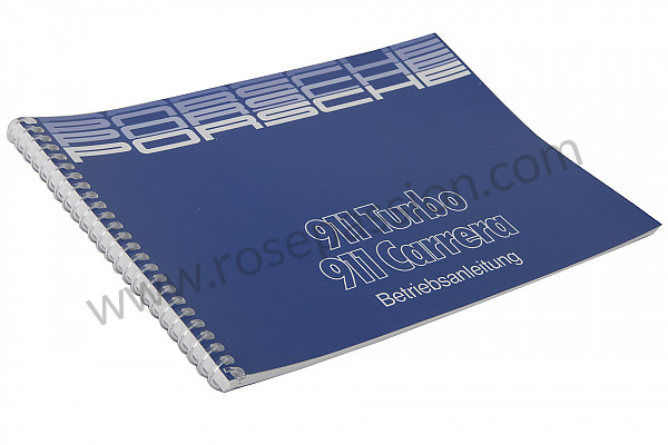 P86375 - Manual de utilización y técnico de su vehículo en alemán 911 carrera 911 turbo 1987 para Porsche 911 Turbo / 911T / GT2 / 965 • 1987 • 3.3 turbo • Cabrio • Caja manual de 4 velocidades
