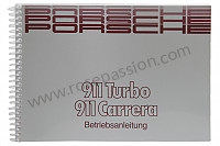 P81595 - User and technical manual for your vehicle in german 911 carrera 911 turbo 1989 for Porsche 