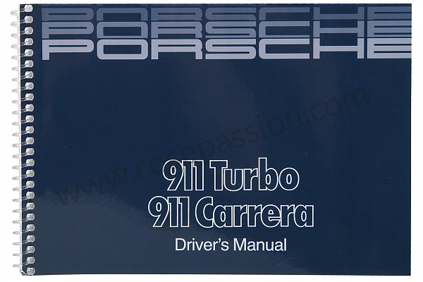 P81515 - Manual utilização e técnico do seu veículo em inglês 911 carrera 911 turbo 1986 para Porsche 