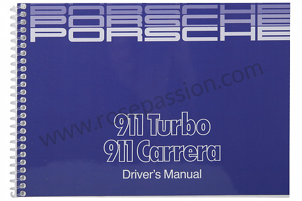 P81522 - Manuel utilisation et technique de votre véhicule en anglais 911 carrera 911 turbo 1988 pour Porsche 