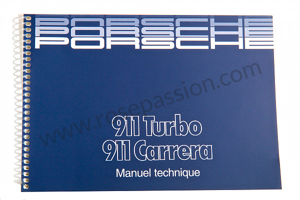 P85396 - User and technical manual for your vehicle in french 911 carrera 911 turbo 1986 for Porsche 