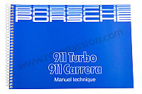 P86377 - Gebruiks- en technische handleiding van uw voertuig in het frans 911 carrera 911 turbo 1987 voor Porsche 