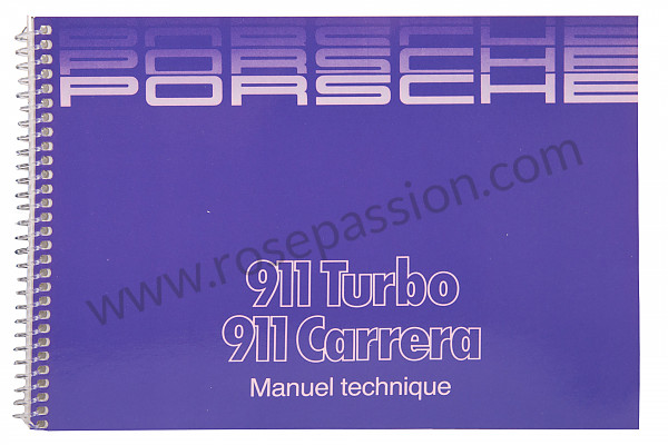 P213499 - User and technical manual for your vehicle in french 911 carrera 911 turbo 1988 for Porsche 