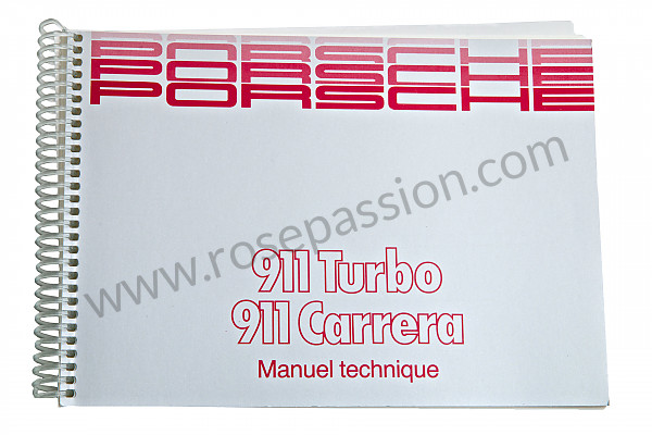 P77959 - User and technical manual for your vehicle in french 911 carrera 911 turbo 1989 for Porsche 