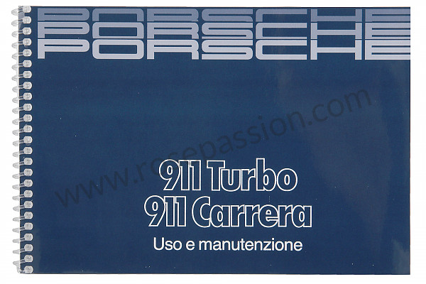 P86380 - Manual de utilización y técnico de su vehículo en italiano 911 carrera 911 turbo 1986 para Porsche 911 G • 1986 • 3.2 • Targa • Caja manual de 5 velocidades