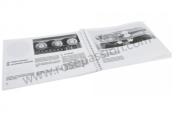 P86380 - Manual de utilización y técnico de su vehículo en italiano 911 carrera 911 turbo 1986 para Porsche 911 G • 1986 • 3.2 • Targa • Caja manual de 5 velocidades