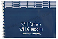 P86380 - User and technical manual for your vehicle in italian 911 carrera 911 turbo 1986 for Porsche 