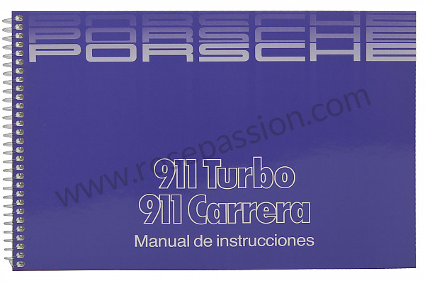 P81609 - Gebruiks- en technische handleiding van uw voertuig in het spaans 911 carrera 911 turbo 1988 voor Porsche 