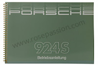 P81516 - Manuel utilisation et technique de votre véhicule en allemand 924 S 1987 pour Porsche 