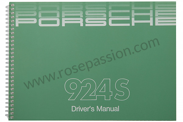 P85403 - User and technical manual for your vehicle in english 924 s 1986 for Porsche 