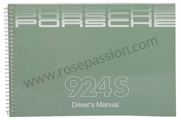 P81586 - Manuel utilisation et technique de votre véhicule en anglais 924 S 1987 pour Porsche 