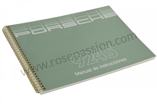 P81326 - Manual de utilización y técnico de su vehículo en español 924 s 1987 para Porsche 924 • 1987 • 924s 2.5 • Coupe • Caja manual de 5 velocidades