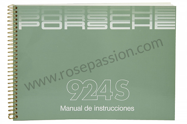 P81326 - Manuel utilisation et technique de votre véhicule en espagnol 924 S 1987 pour Porsche 