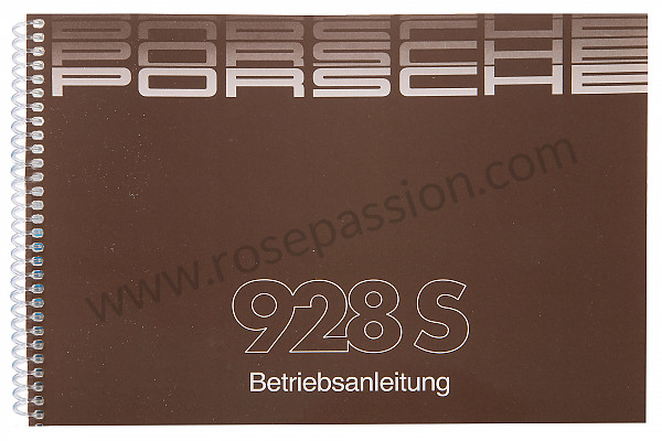 P85406 - Gebruiks- en technische handleiding van uw voertuig in het duits 928 s 1986 voor Porsche 