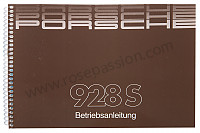 P85406 - Manuel utilisation et technique de votre véhicule en allemand 928 S 1986 pour Porsche 