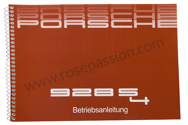 P81306 - User and technical manual for your vehicle in german 928 s4 1988 for Porsche 