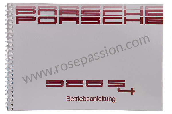 P82848 - User and technical manual for your vehicle in german 928 s4 1989 for Porsche 