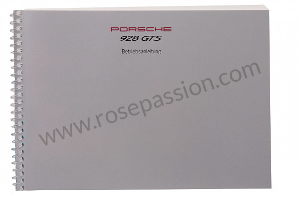 P80441 - User and technical manual for your vehicle in german 928 gts 1993 for Porsche 