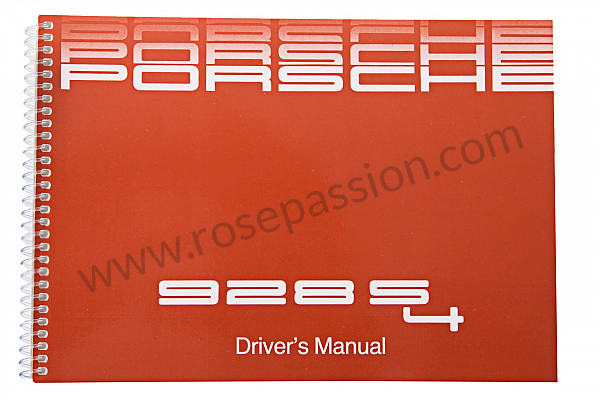 P80461 - User and technical manual for your vehicle in english 928 s 1987 for Porsche 