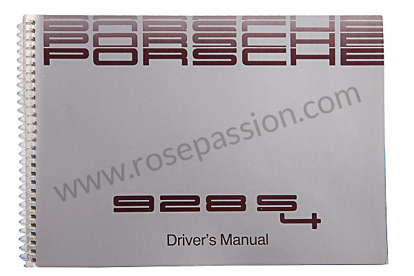 P80465 - User and technical manual for your vehicle in english 928 s4 1989 for Porsche 