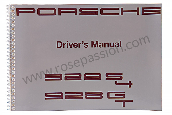 P80409 - User and technical manual for your vehicle in english 928 1991 for Porsche 