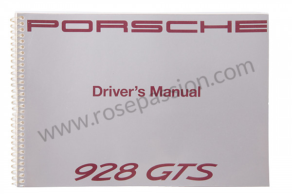 P86385 - User and technical manual for your vehicle in english 928 1992 for Porsche 