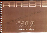 P80415 - User and technical manual for your vehicle in french 928 s 1986 for Porsche 