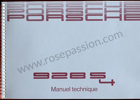 P86387 - User and technical manual for your vehicle in french 928 s4 1989 for Porsche 