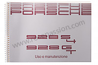 P80436 - Manual de utilización y técnico de su vehículo en italiano 928 s4 1990 para Porsche 928 • 1990 • 928 gt • Coupe • Caja manual de 5 velocidades