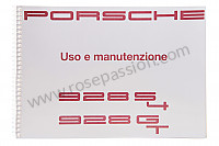 P80455 - Manual de utilización y técnico de su vehículo en italiano 928 1991 para Porsche 928 • 1991 • 928 gt • Coupe • Caja manual de 5 velocidades