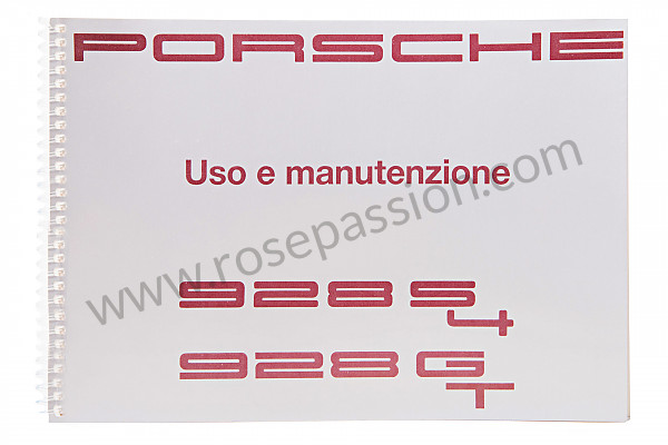 P80455 - Manuale d'uso e tecnico del veicolo in italiano 928 1991 per Porsche 