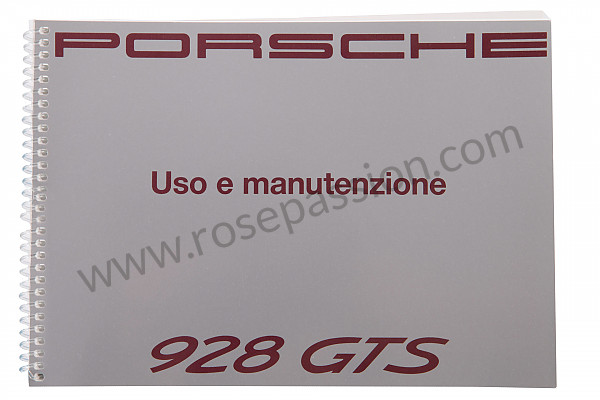 P80224 - User and technical manual for your vehicle in italian 928 1992 for Porsche 