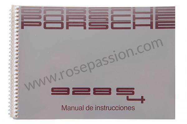 P78138 - User and technical manual for your vehicle in spanish 928 s4 1989 for Porsche 