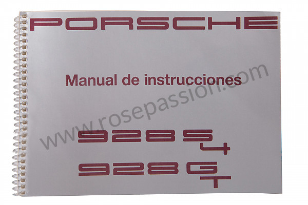 P86390 - Gebruiks- en technische handleiding van uw voertuig in het spaans 928 1991 voor Porsche 928 • 1991 • 928 gt • Coupe • Manuele bak 5 versnellingen